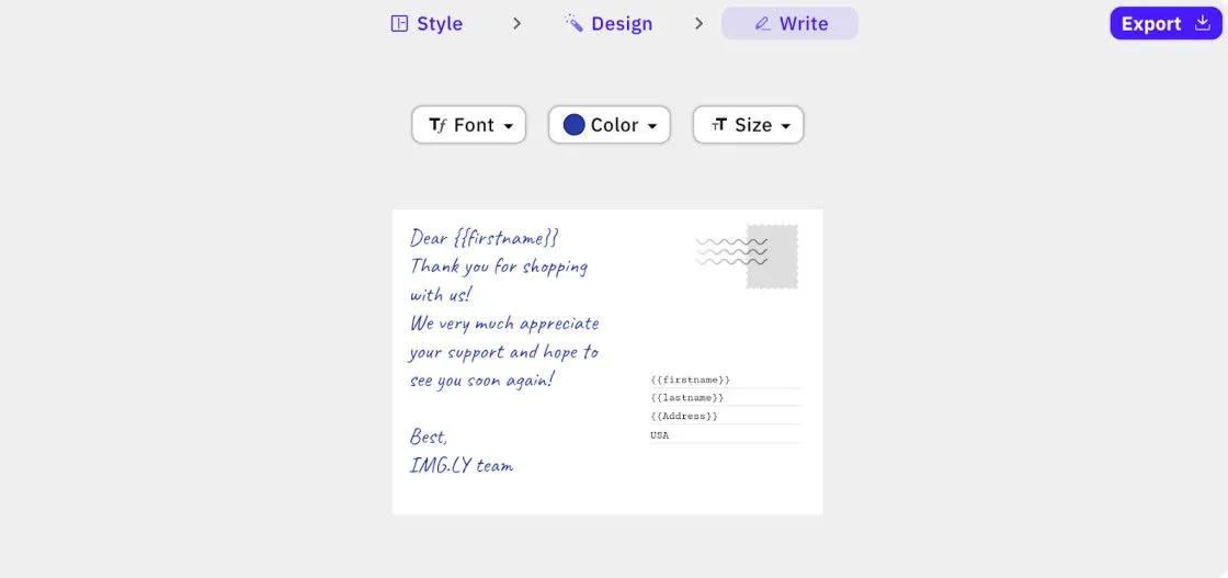 Take advantage of variables that serve as placeholders for information, such as customer names.