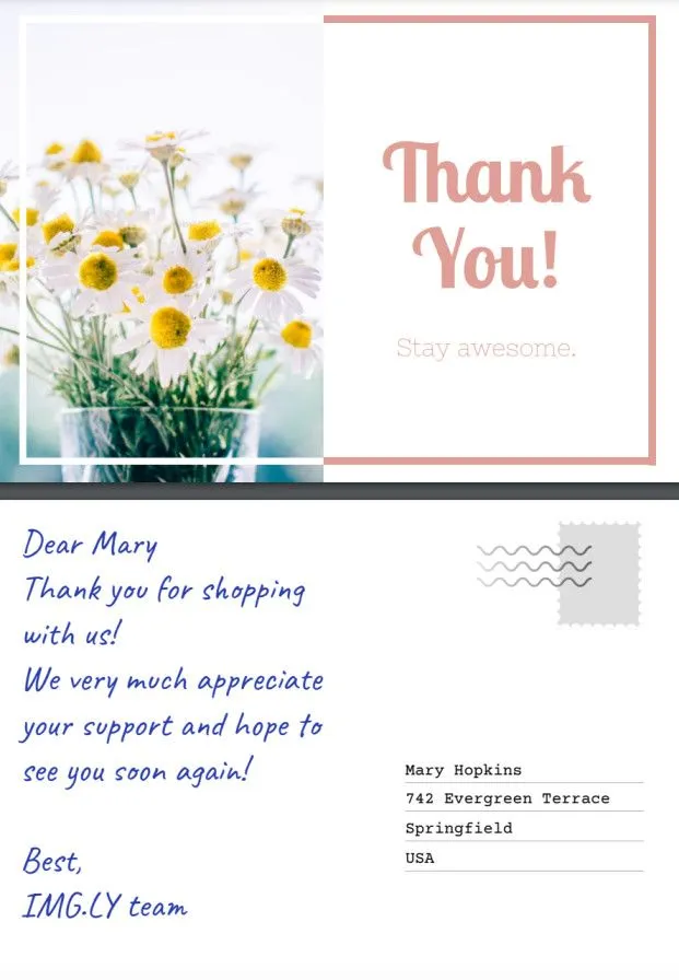 A personalized hello: Create a custom card yourself with CE.SDK.
