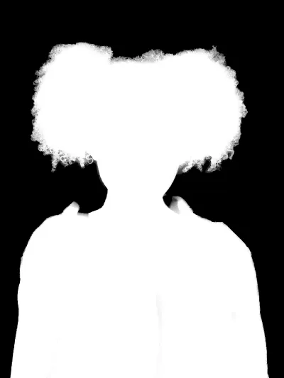 Input image, depth map and portrait matte generated by Core Image. (Source)