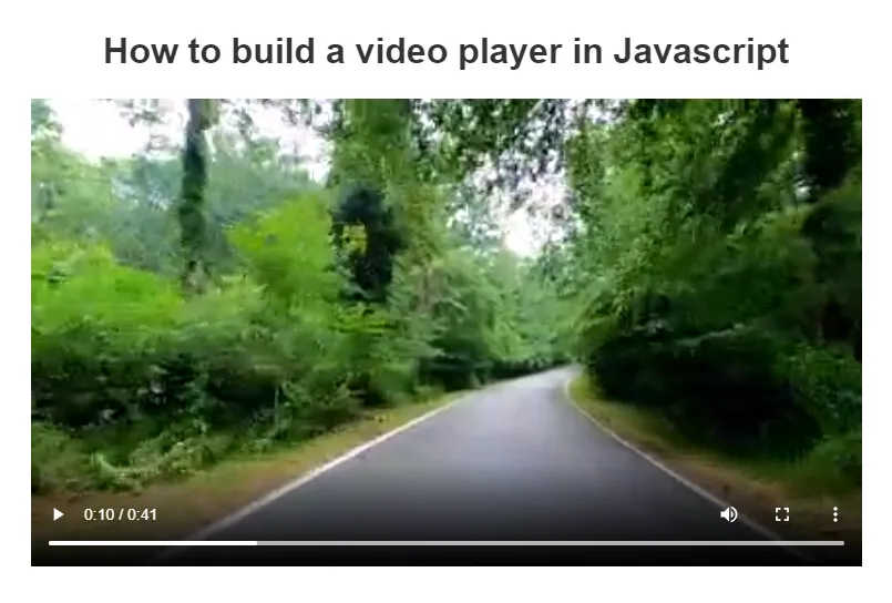 This is what the embedded video player should look like in your index.html file.