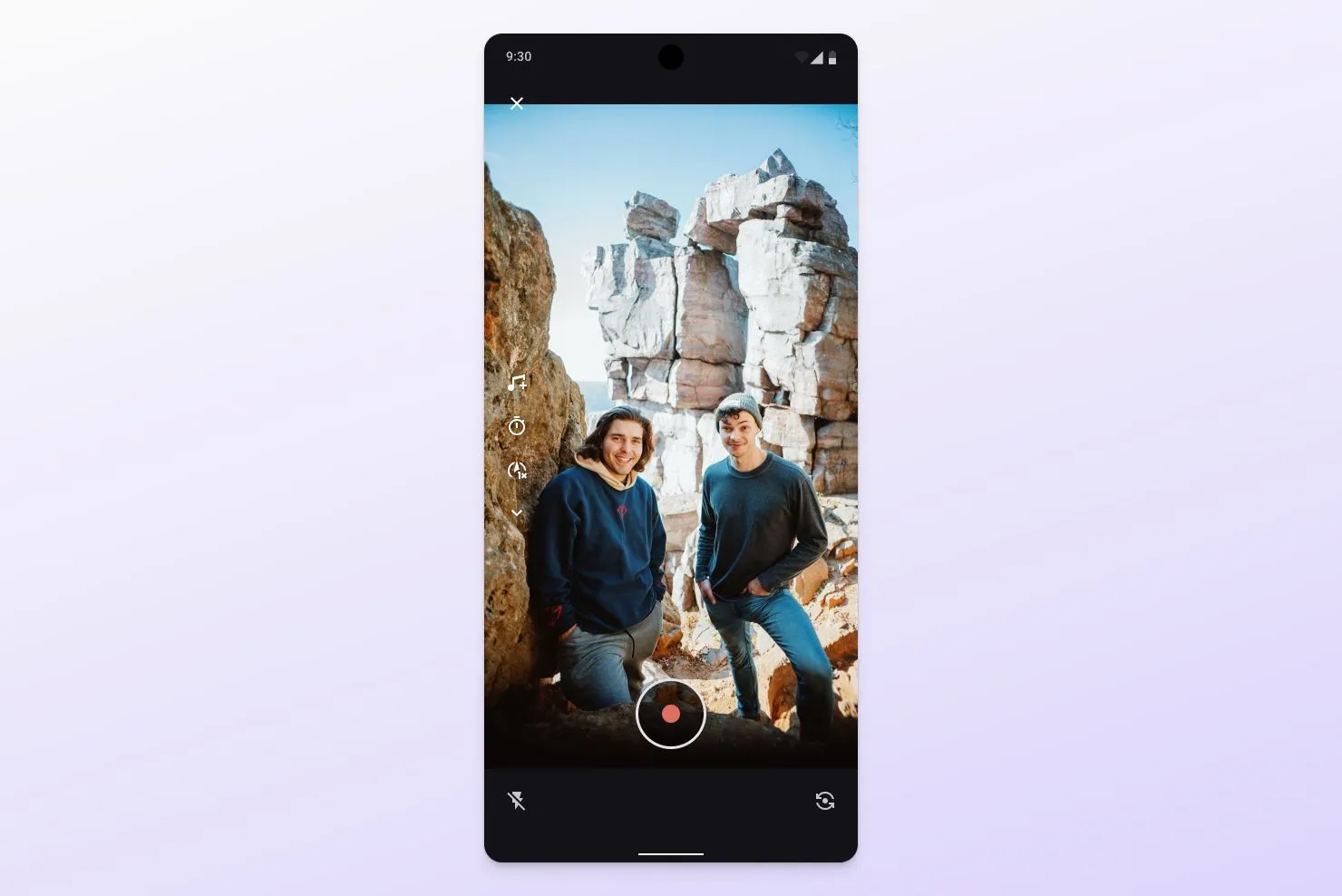 Camera UI: Record videos on Android.