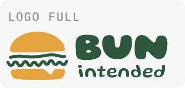 Logo full - burger logo with BUN intended text