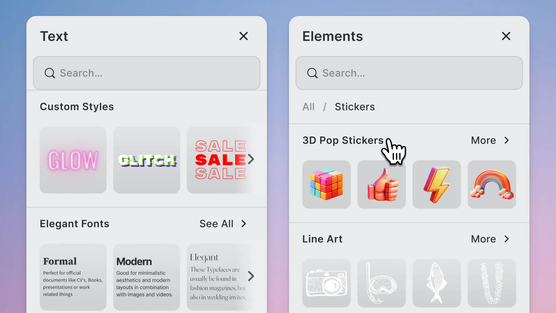 Bundle presets or sticker packs for a stylish, simple design process.