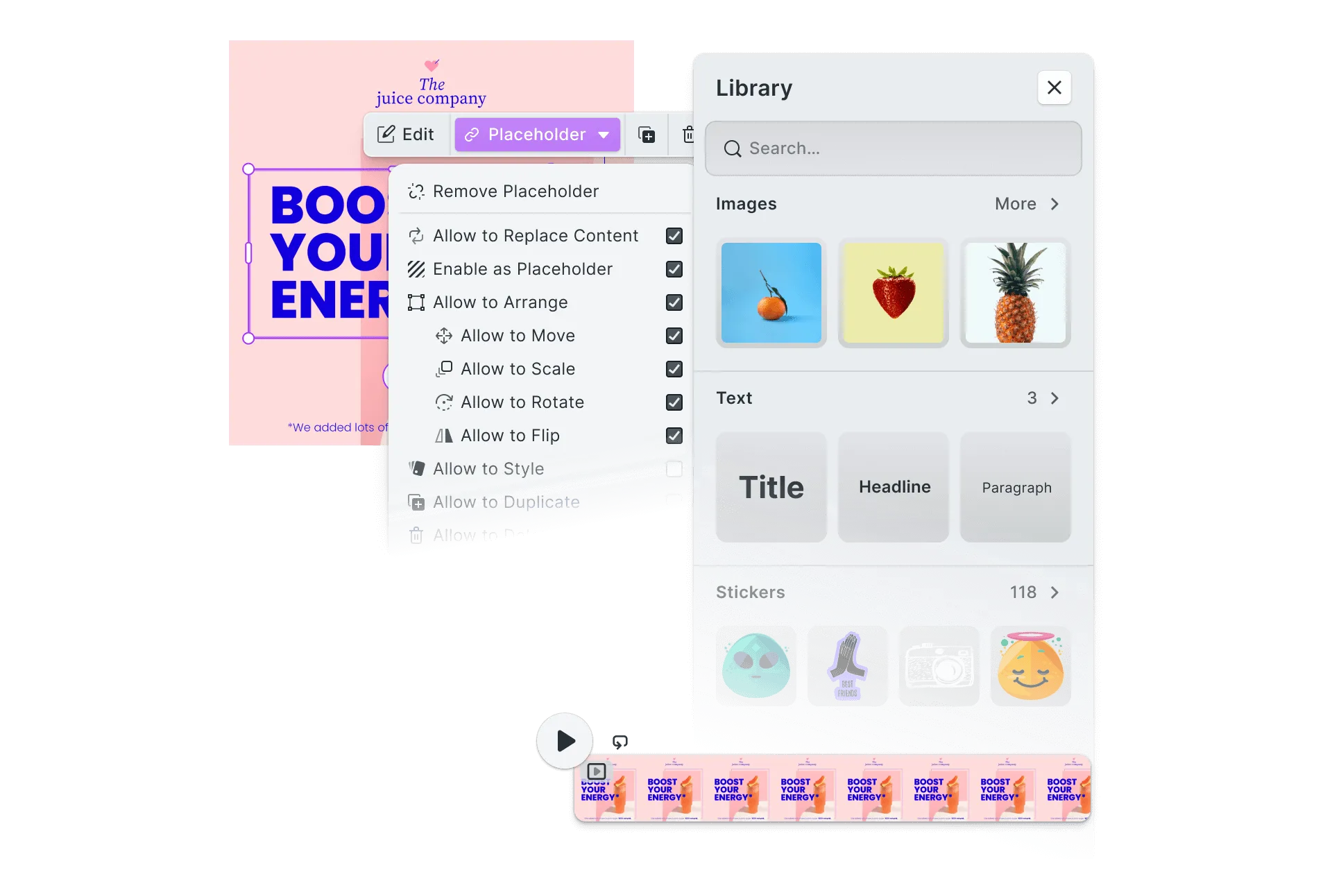 CreativeEditor SDK preview showing the design, photo, and video editor across web, mobile, and desktop