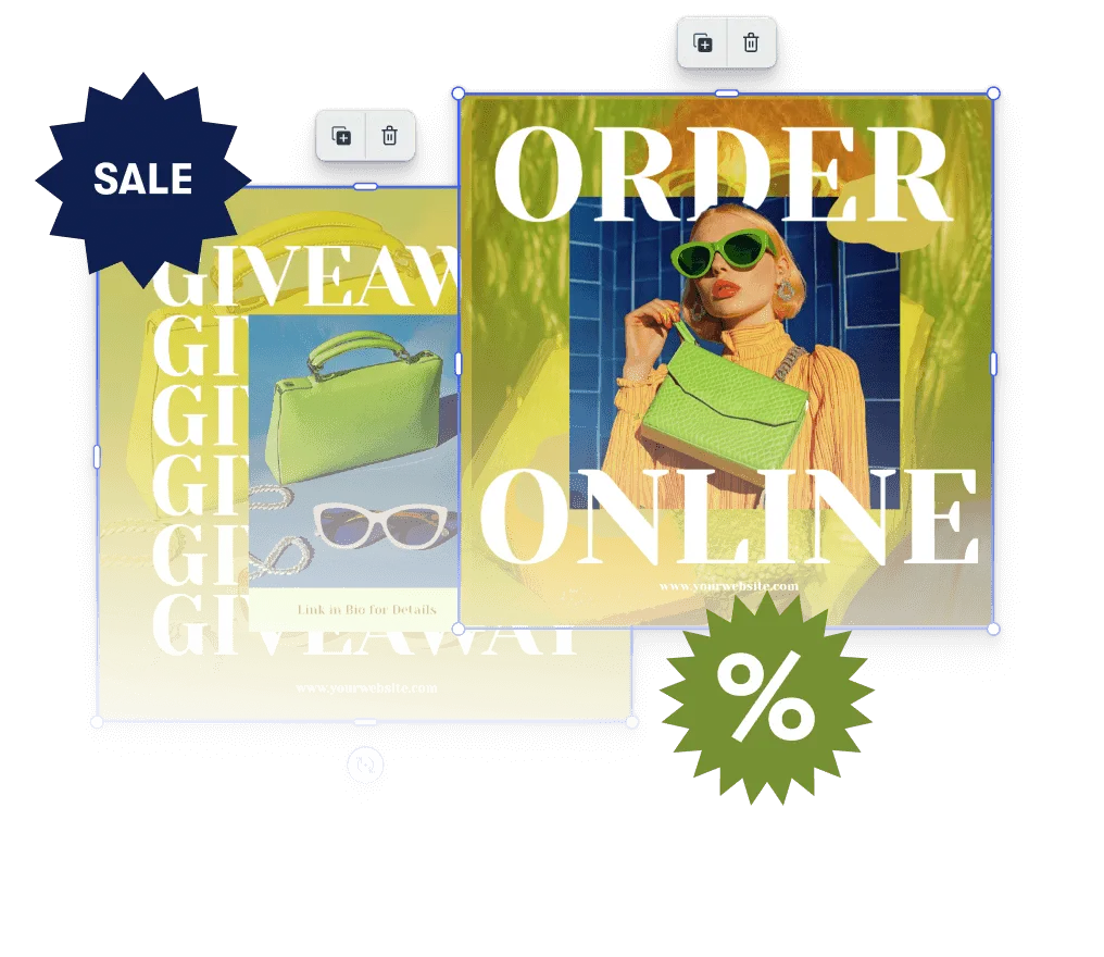 Composition of e-commerce template designs across modern, bold, elegant, and minimal styles