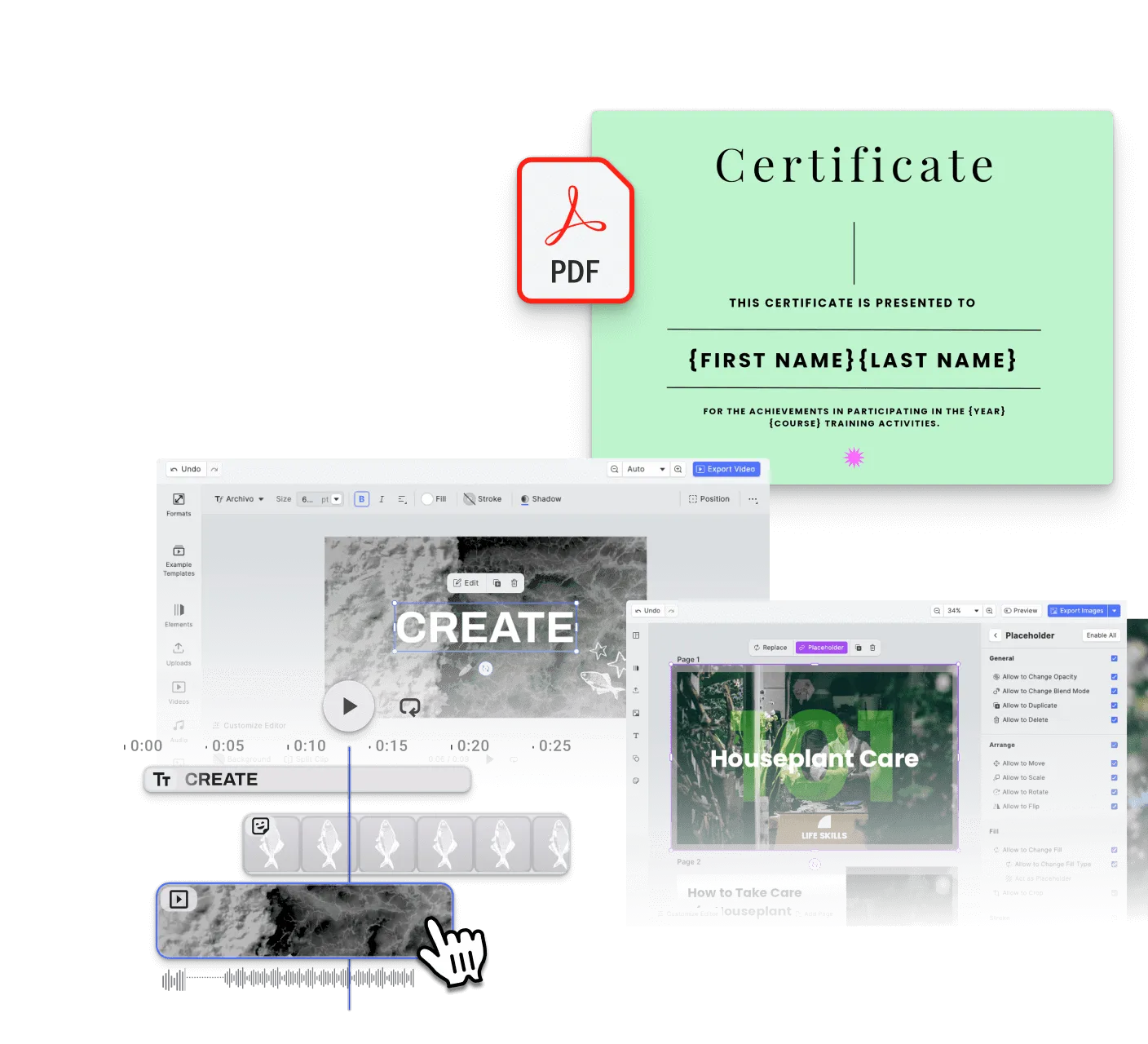 In-platform content creation for e-learning