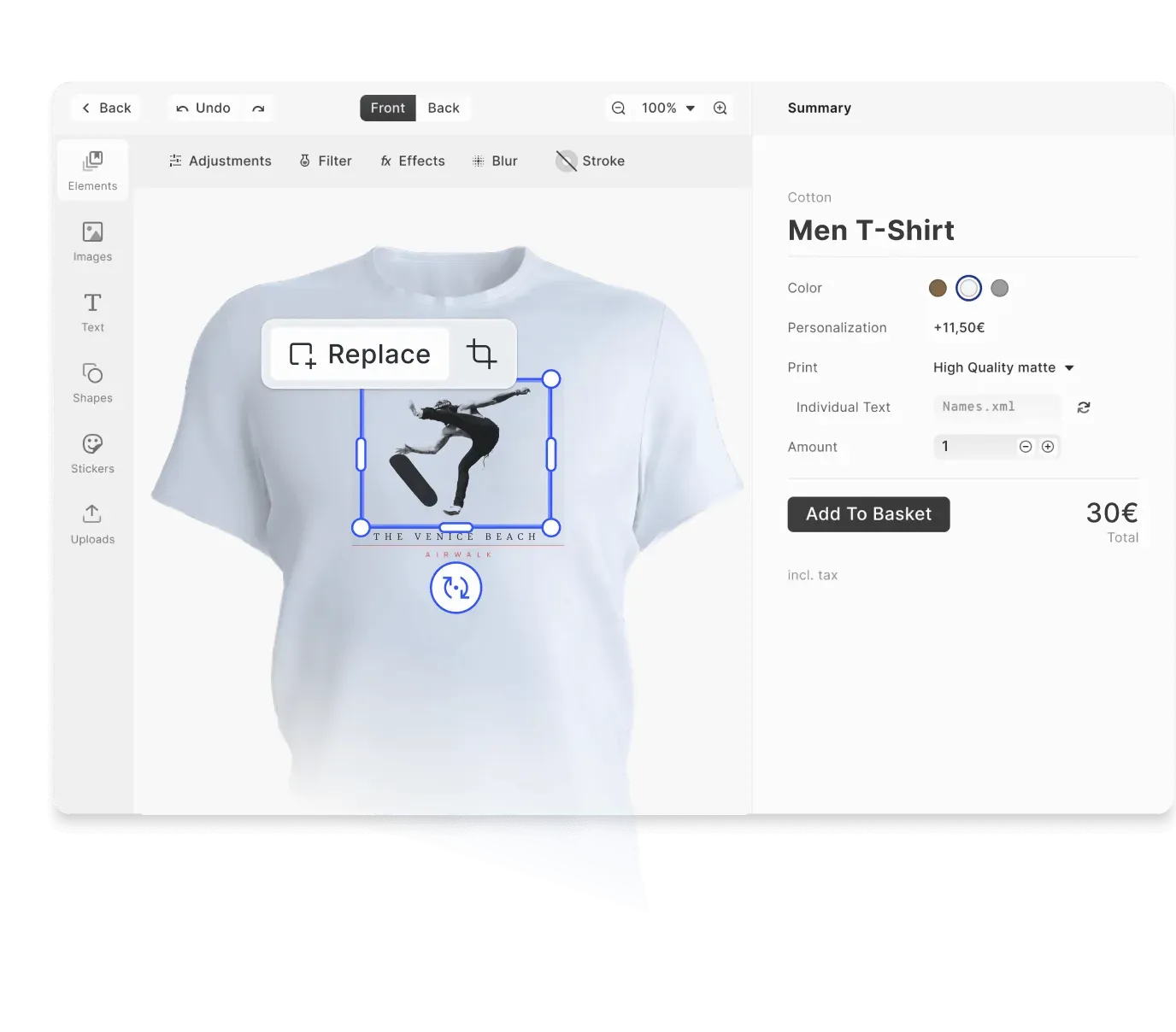 Template-based product personalization