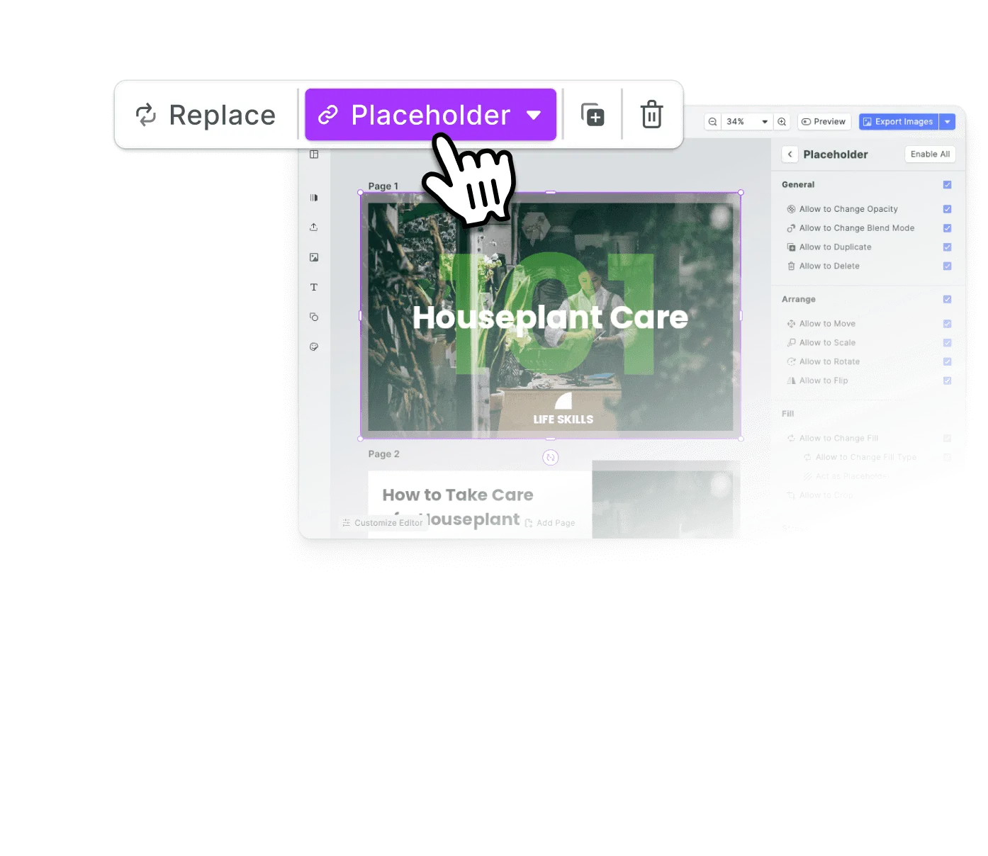 Template-based creation of educational materials