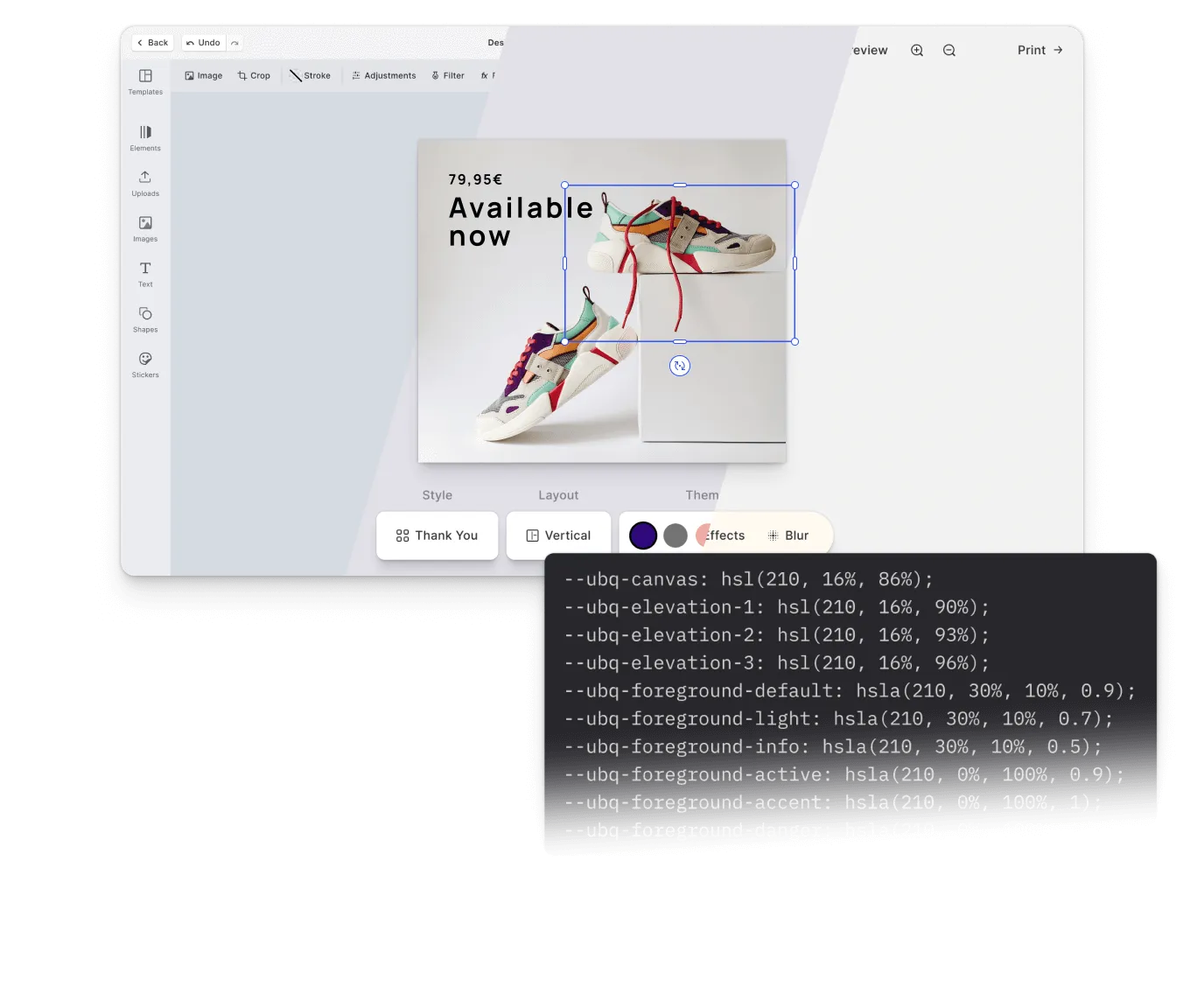 A custom editor UI keeps creation inside the workflow