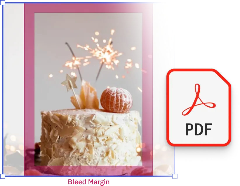 Print production settings, bleed margins, spot colors, and PDF/X export, configured per greeting card template