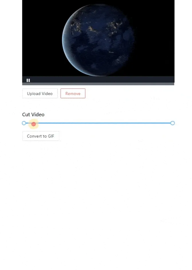 Upload and crop your video, and covert it as a GIF