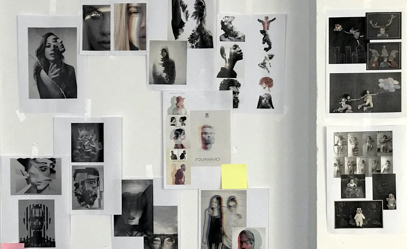 Walls full of inspiration.