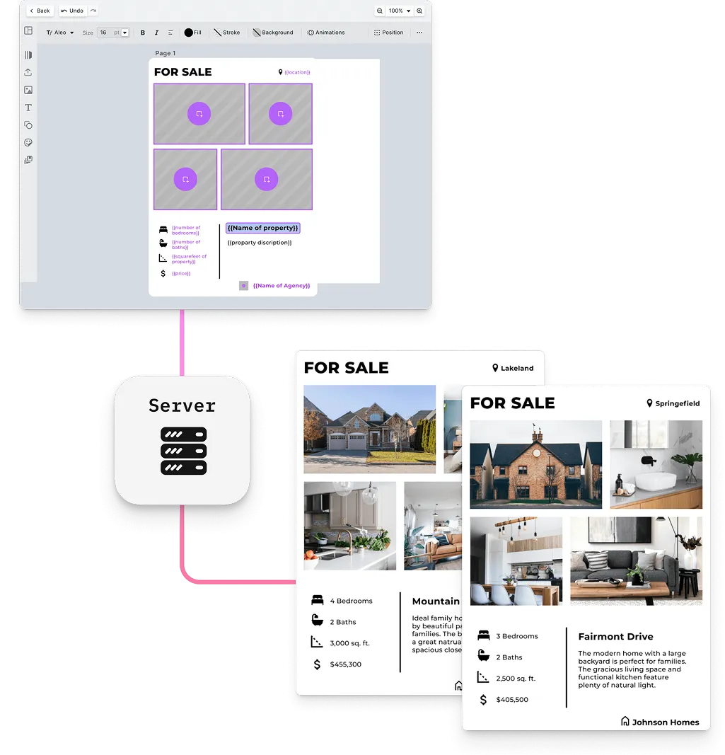 Workflow example of incorporating variables and generating assets as scale.