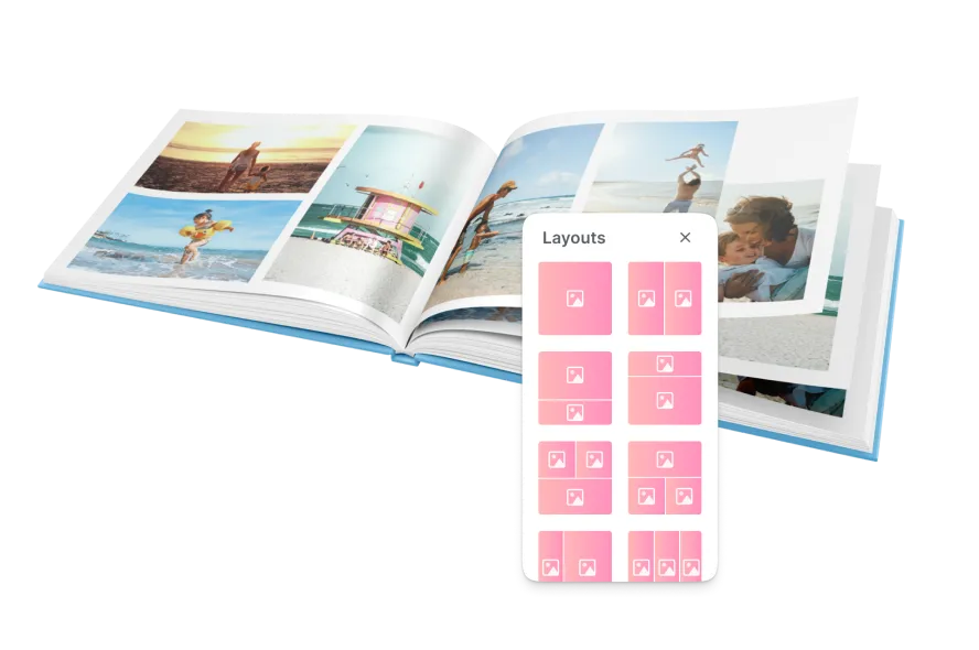 Photo book designer illustration