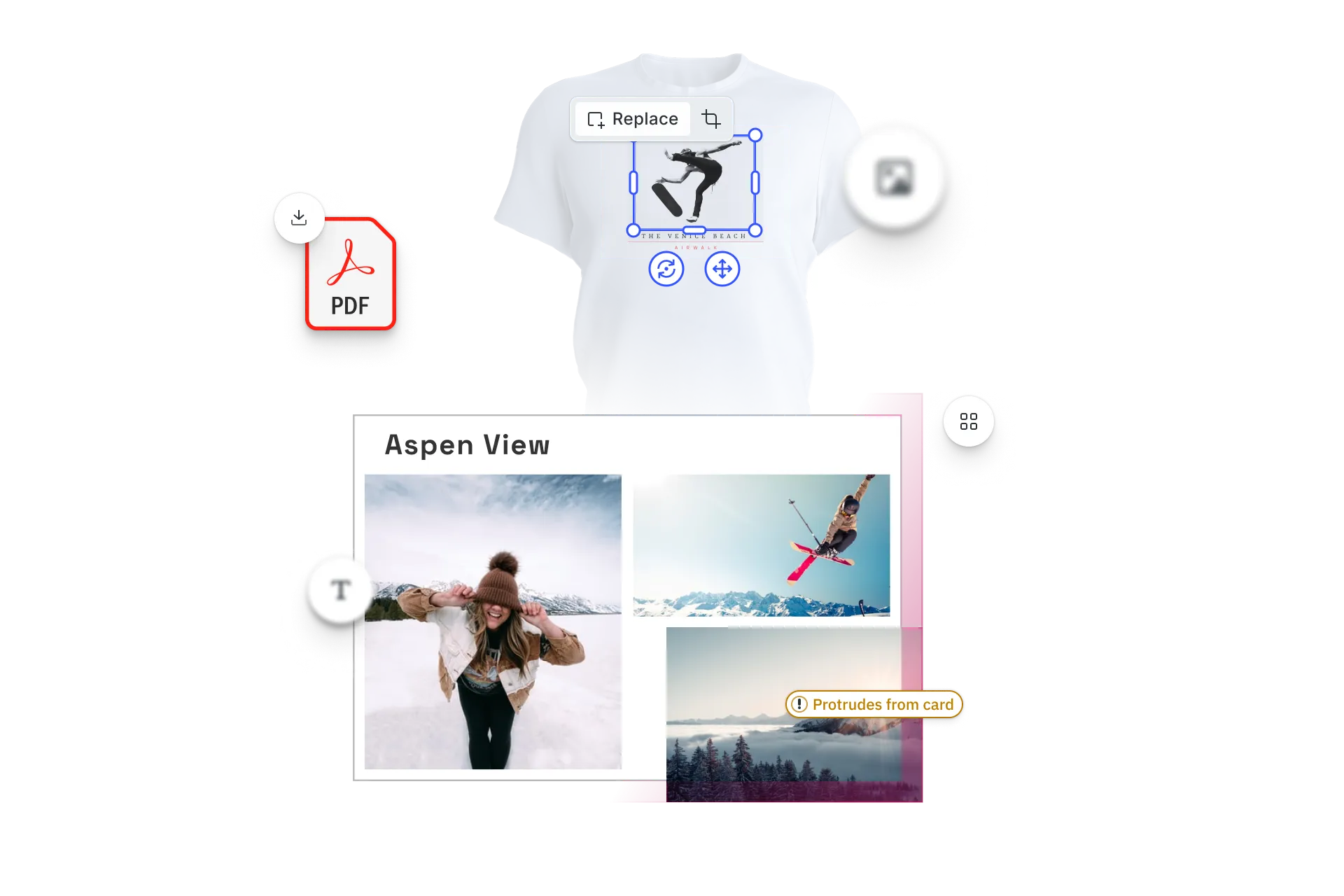 Embedded print personalisation inside a customer-facing platform