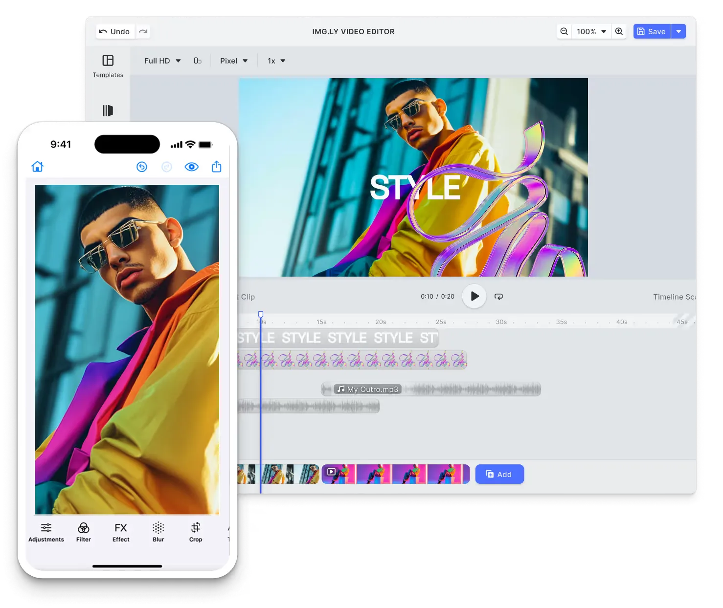 IMG.LY Creative Editor SDK compared against Rendley