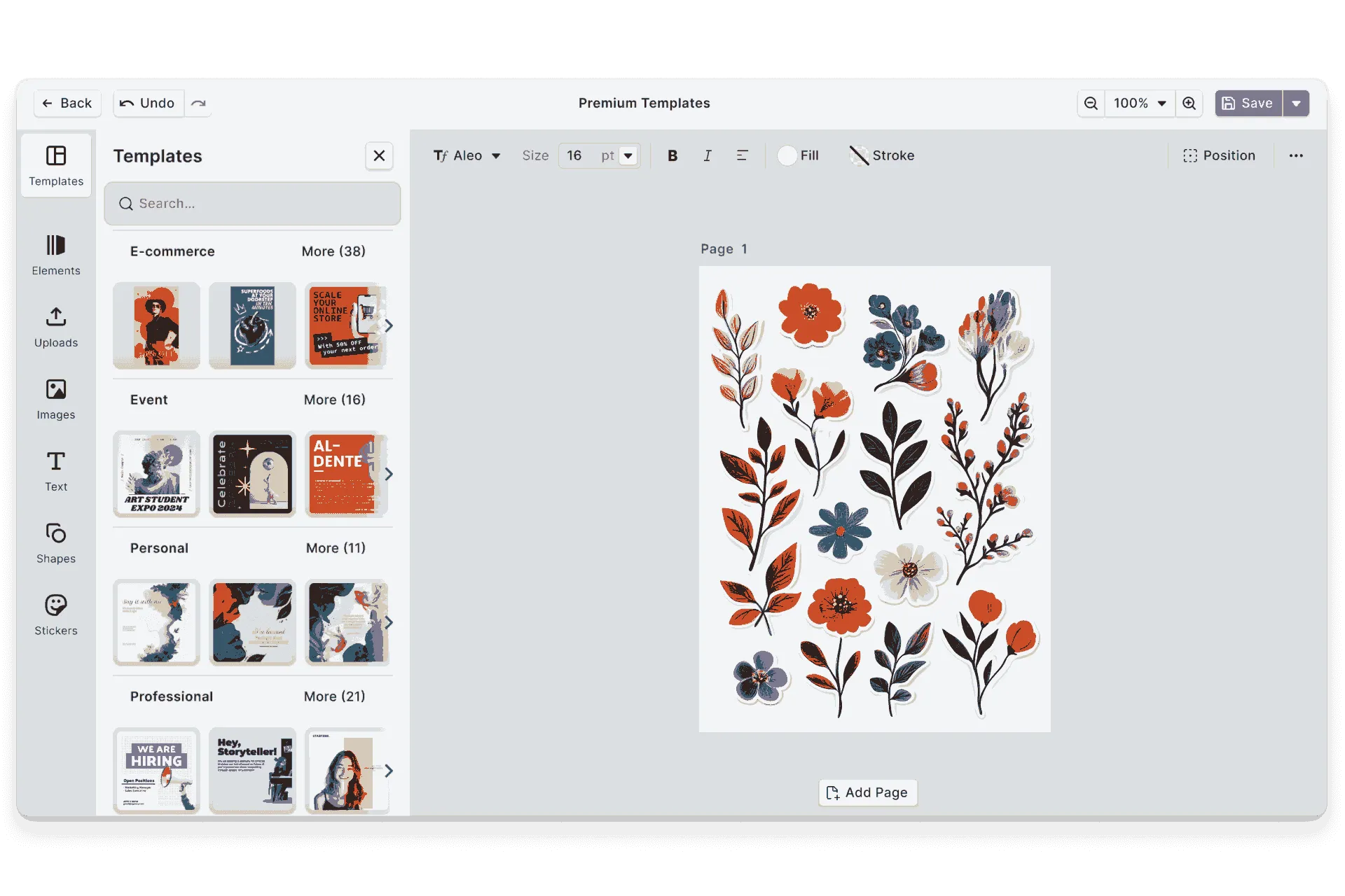 CE.SDK stickers editor showing cutout and die-cut templates