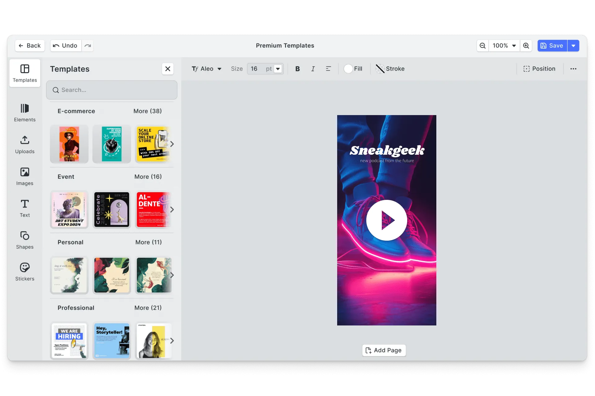 CE.SDK TikTok video editor showing a vertical template