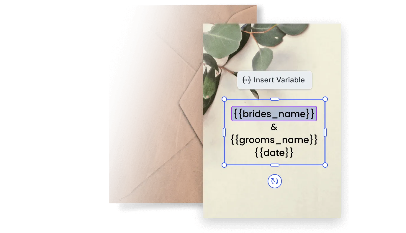 Smart template merging variable data fields for personalized print output