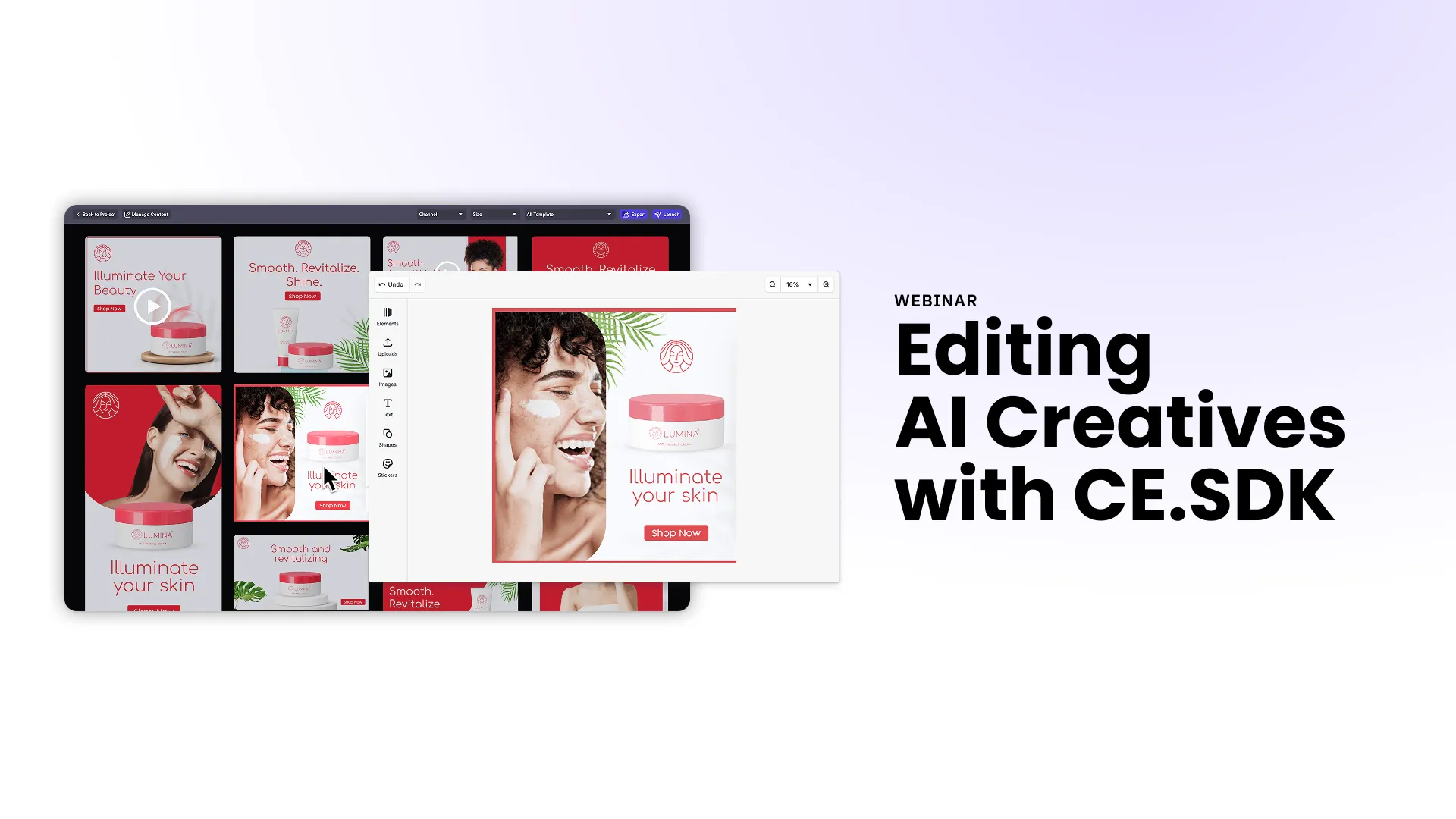 Editing AI Creatives with CE.SDK webinar cover.