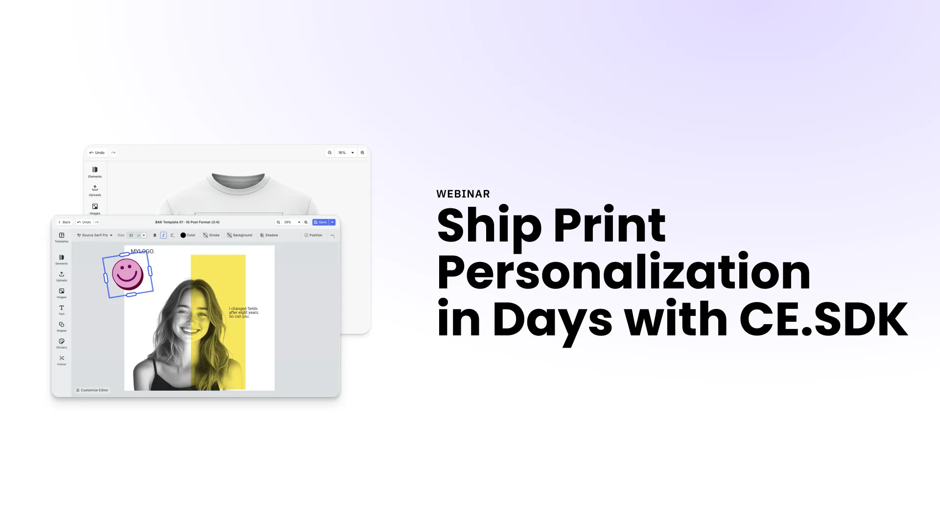 Ship Print Personalization in Days with CE.SDK webinar cover.